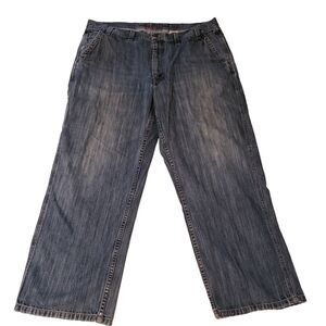 Eddie Bauer Denim Carpenter Medium Wash Blue Jeans Men's 44x30 Loose Fit